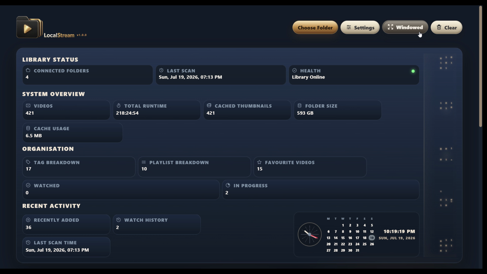 Static FolderStream theme preview showing the theme customisation area.